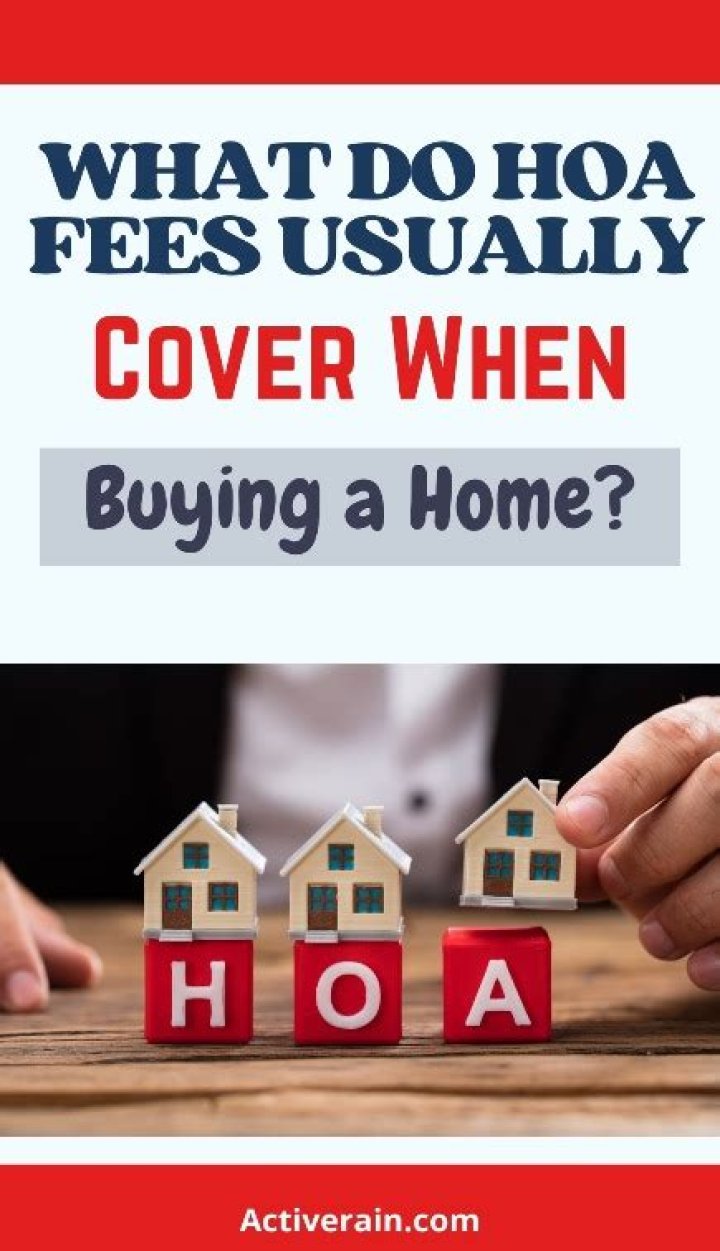 What do HOA fees usually cover?