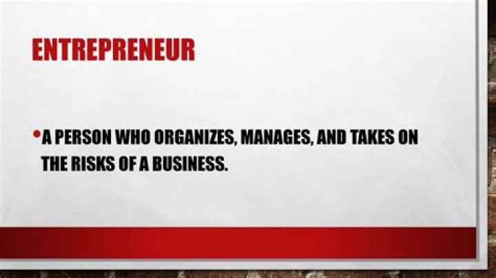 What do you call a person who organizes and operates a business?