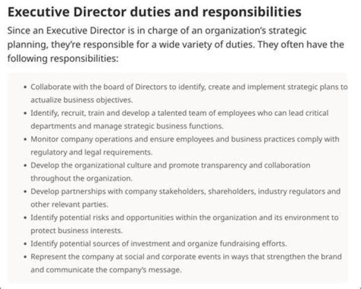 What does an executive director at a nonprofit do?