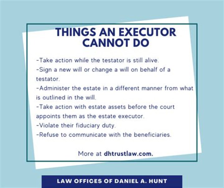 What does an executor of an estate need to do?