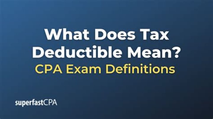 What does Contributions are not tax deductible mean?