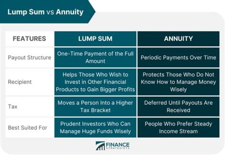 What does initial lump sum mean?