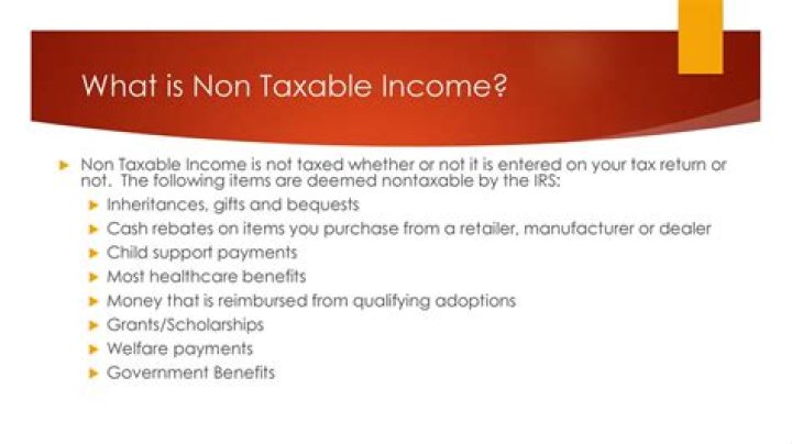What does it mean when it says non-taxable income?