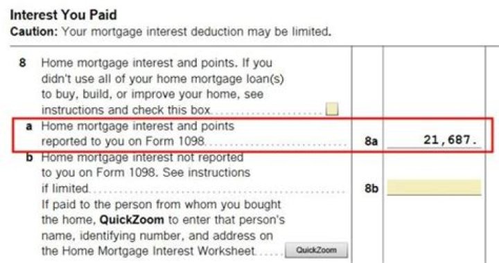 What form does your bank send to report the amount of interest you paid on your mortgage?