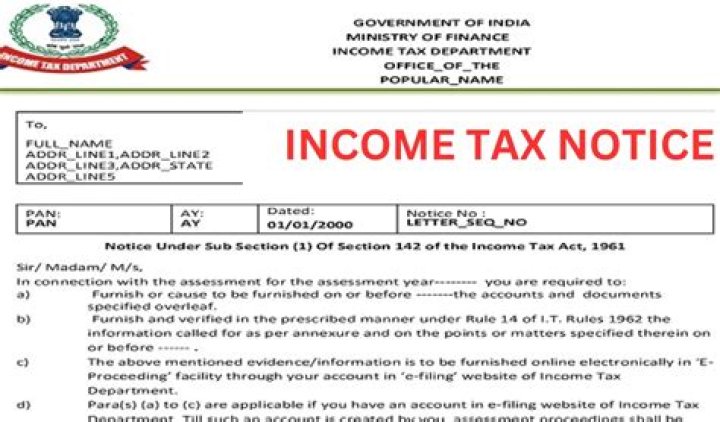 What happens if you get notice from income tax?