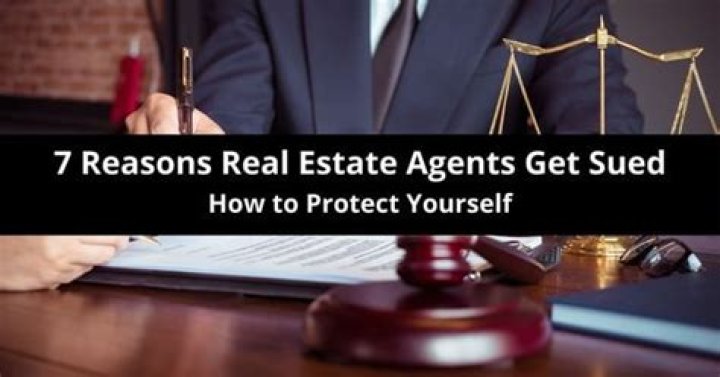What happens when a real estate agent gets sued?