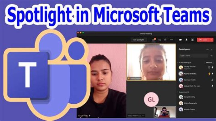 What happens when you spotlight someone on teams?