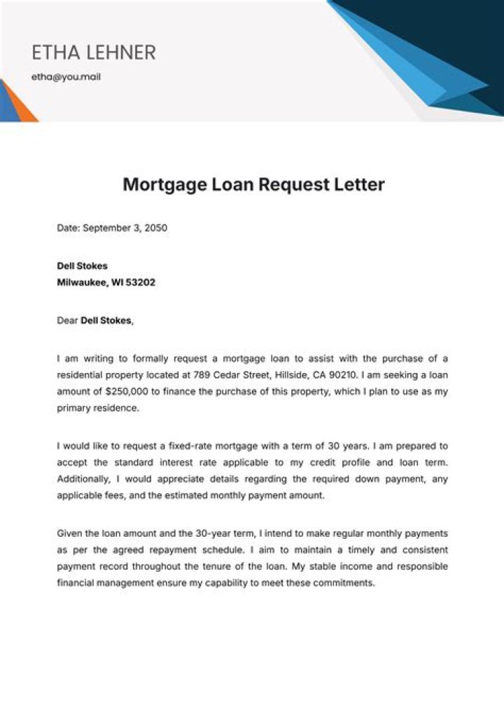 What is a mortgage payment letter?