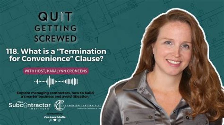 What is a termination for convenience clause?