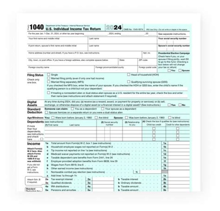 What is IRS Form 1040 for tax year 2016?