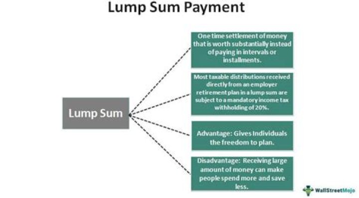 What is lump sum due?
