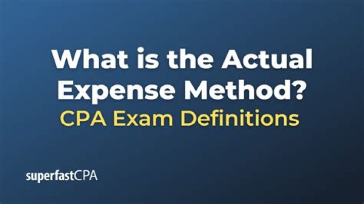 What is the actual expense method?