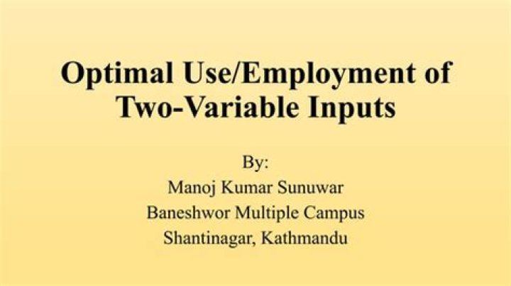 What is the condition for optimal use of inputs?