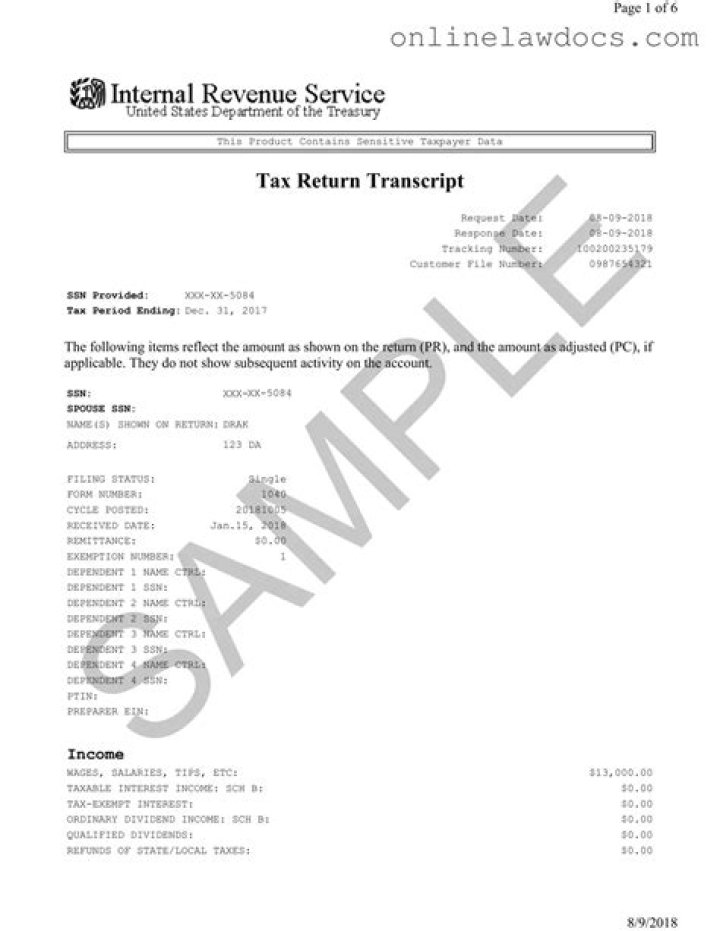 What is the difference between transcript and tax return?