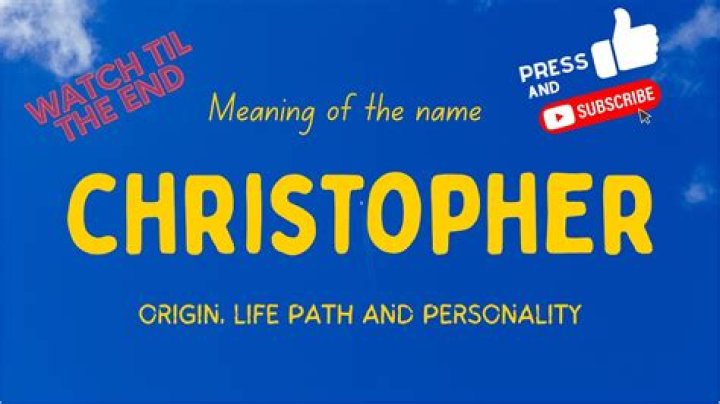 What is the meaning of the name Christopher?