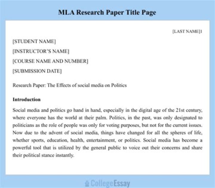 What is the title page in a research paper?