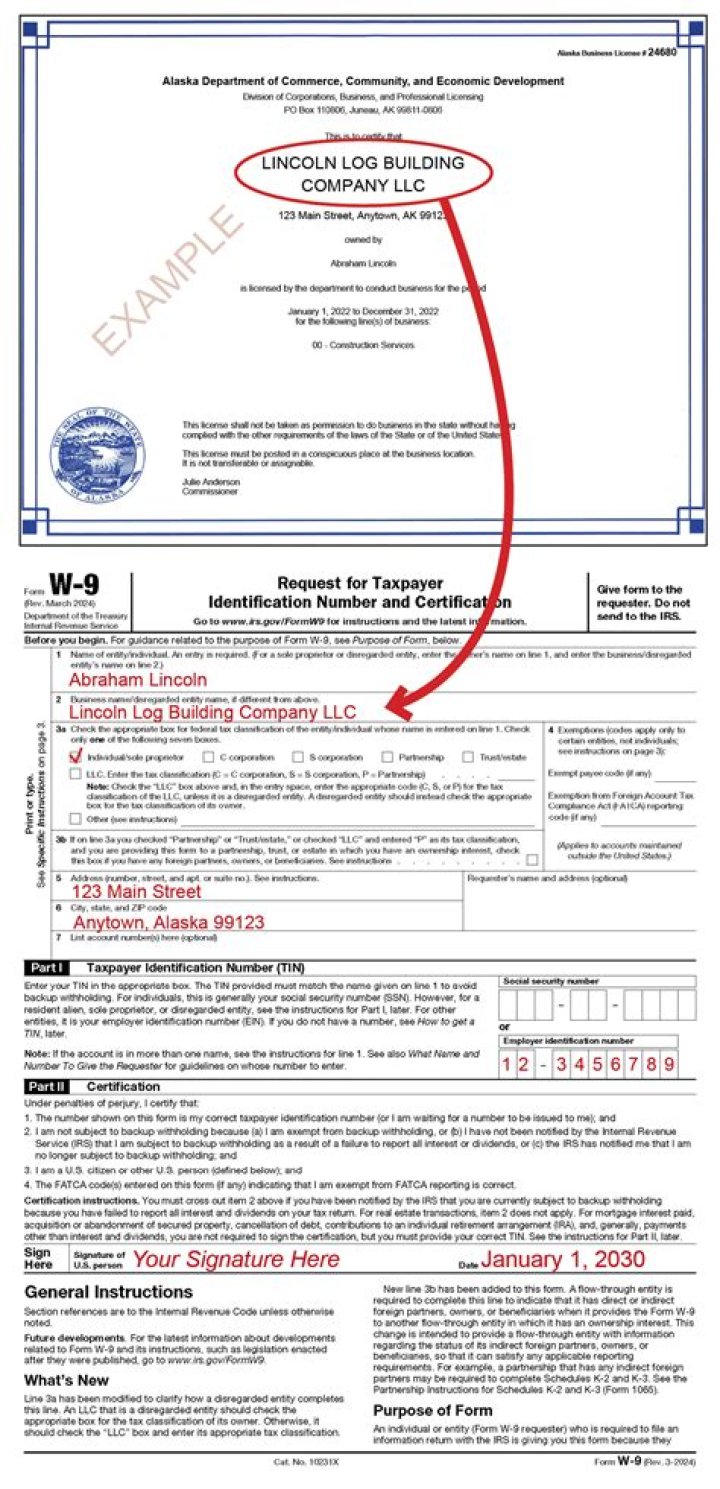 What is W 9 form used for?