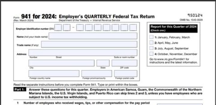 What months are the quarterly reports given to the IRS?