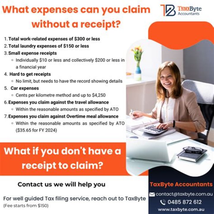 What travel expenses can you claim without receipts?