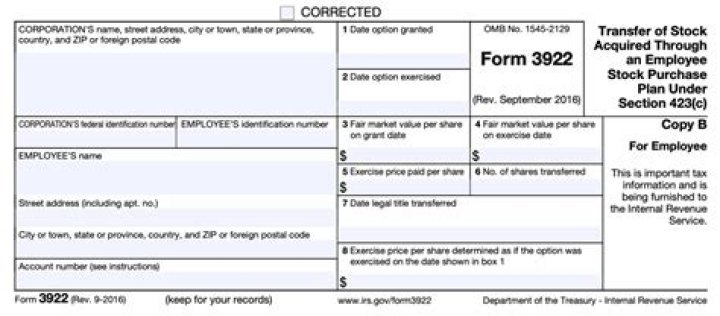 Where do I enter form 3922 on my tax return?