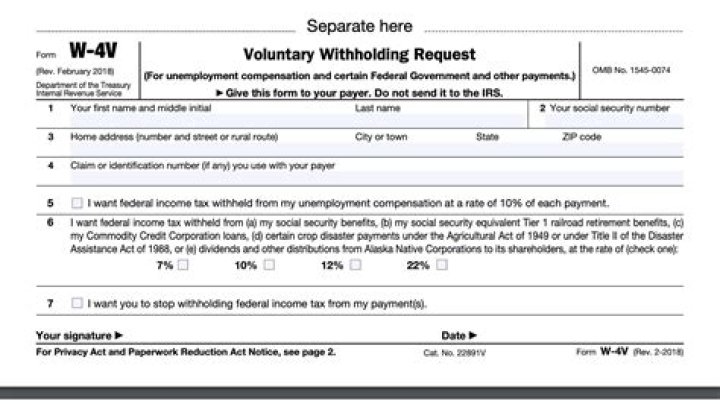 Where do I send form W-4V for Social Security?