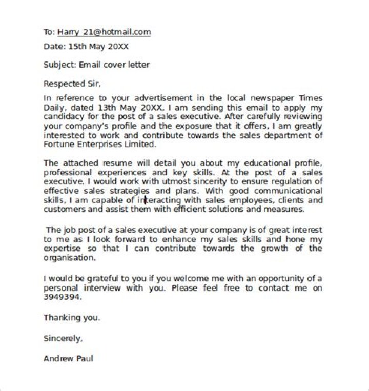 Where do you put via email in a letter?