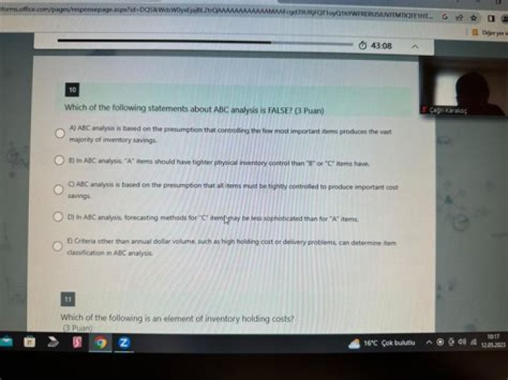 Which of the following statements about ABC analysis is?