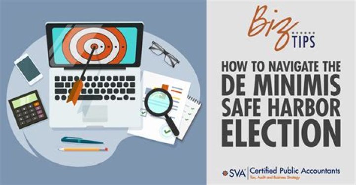 Who can make the de minimis safe harbor election?