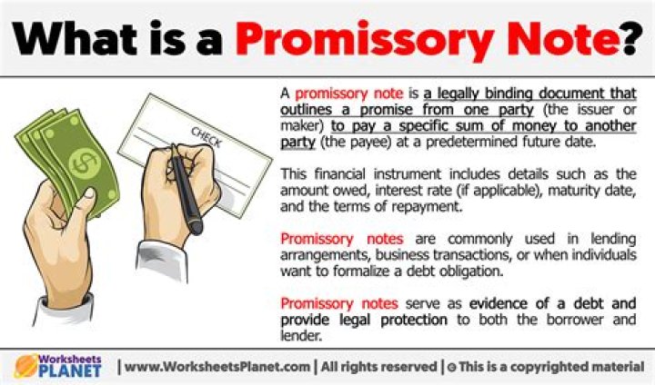 Who has to sign a promissory note?